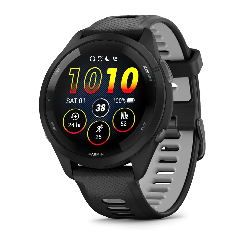 Garmin Forerunner 265, Smartwatch per la corsa, 46mm, GPS multi-band, Display AMOLED, VO2max, HRV Status,