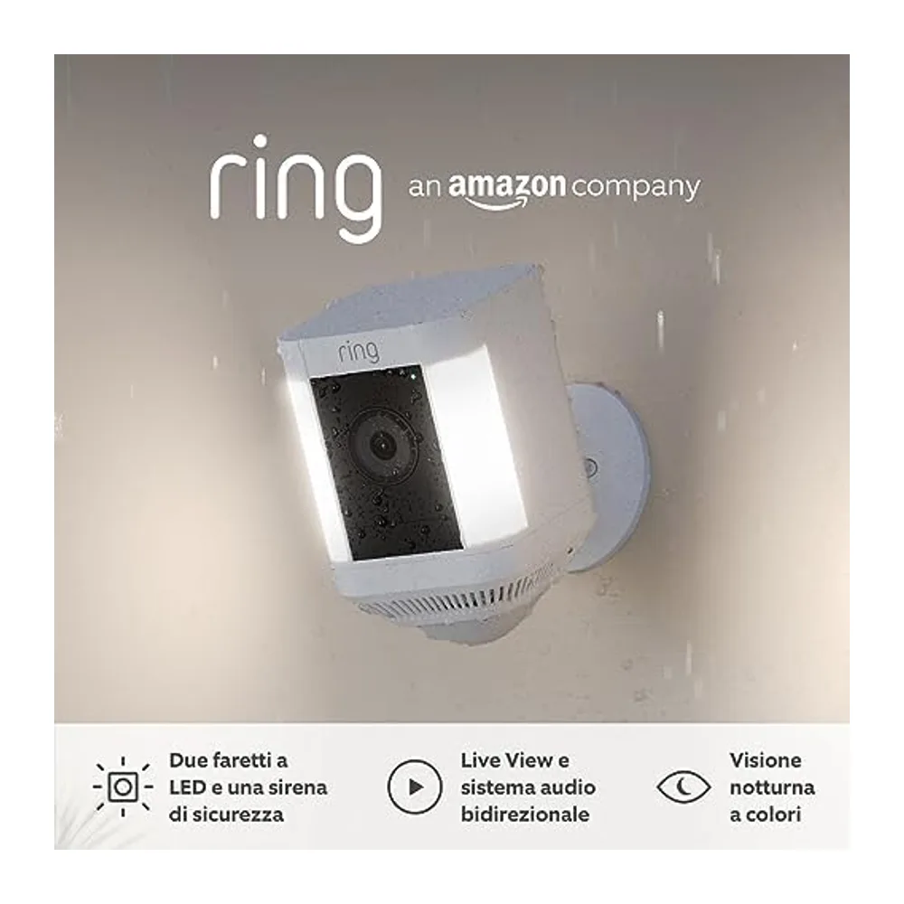 Ring videocamera Plus con faretti a batteria (Spotlight Cam Plus)