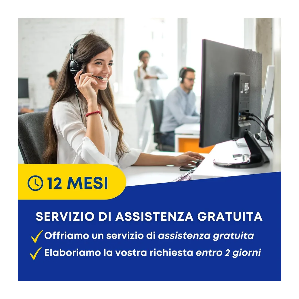 HP, Pc Desktop Pronto All'Uso, Computer Pc Fisso Intel i7, Ram 16Gb, SSD 512Gb, Pacchetto Libre Office, — 5