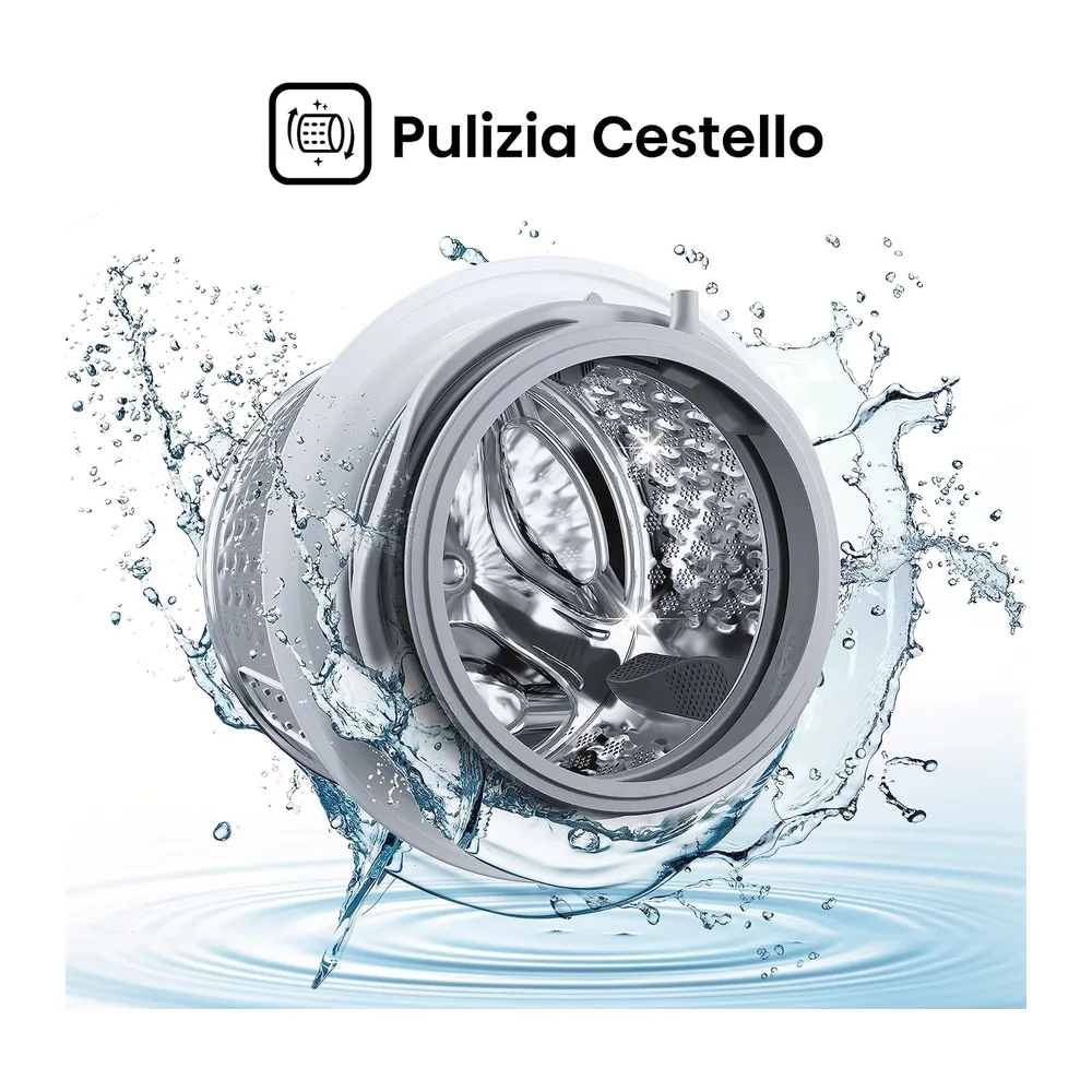 Hisense WFQP801419VM - Lavatrice a Carica Frontale 8 Kg con Vapore, 15 Programmi, Display LED, Partenza — 6