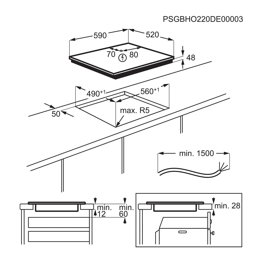 Electrolux Serie 300 Piano Cottura a Induzione da Incasso EIB60424CK — 6