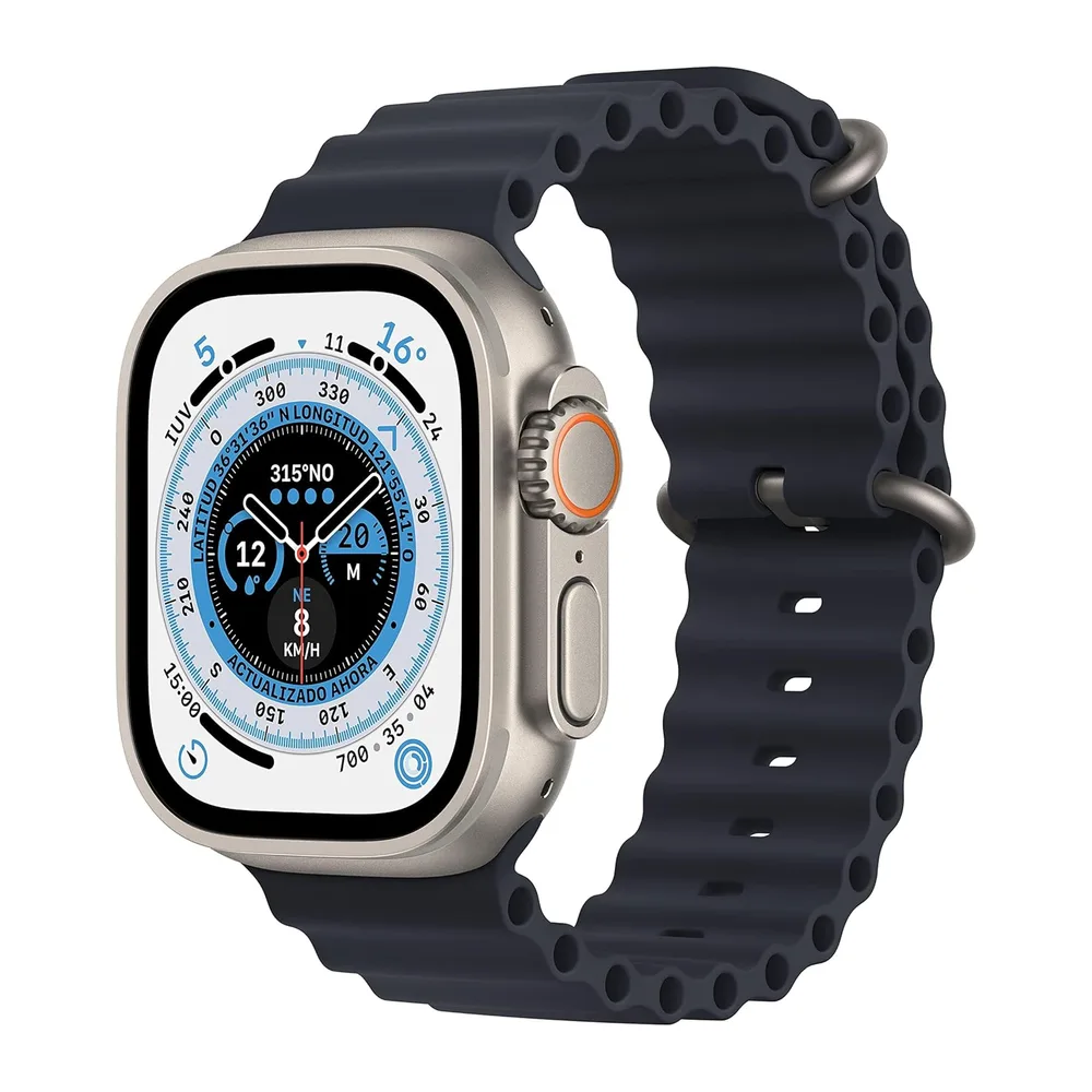 Apple Watch Ultra (GPS + Cellular, 49mm) Cassa in titanio e Cinturino Ocean Mezzanotte (Ricondizionato)