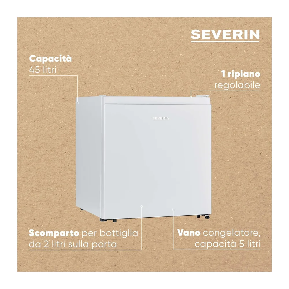 SEVERIN Mini Frigo Compatto 45L, Silenzioso - KB 8884 [Classe di efficienza energetica E] — 4