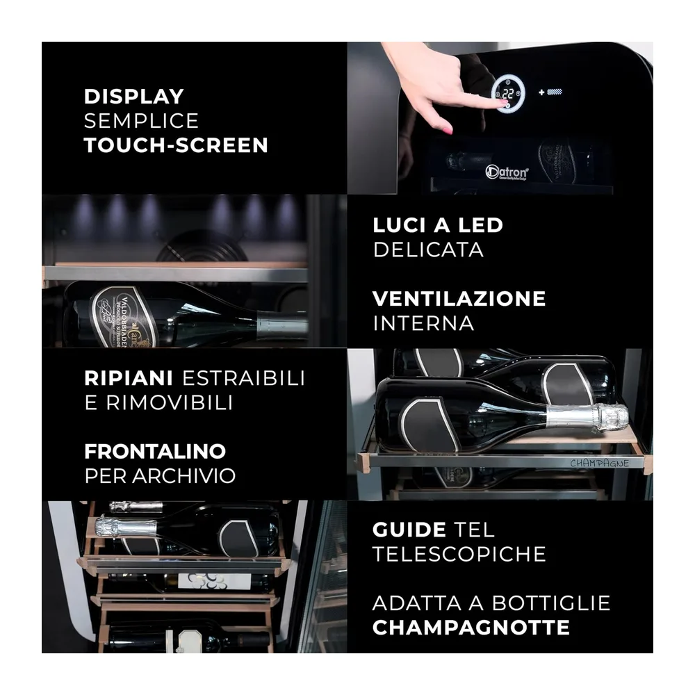 Datron Cantinetta Vino 34 bottiglie Champagnotte bianca — 4