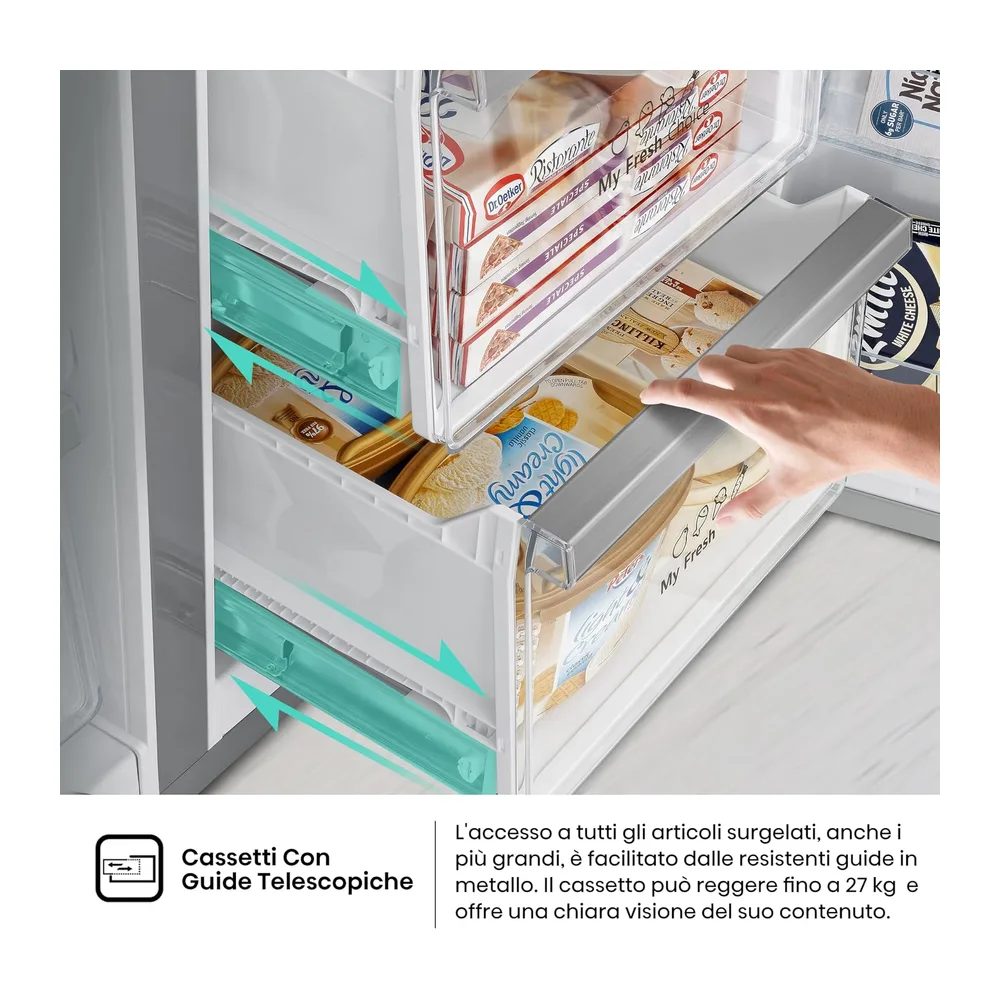 Hisense RQ758N4SWSE Frigorifero Quattro Porte Americano — 5