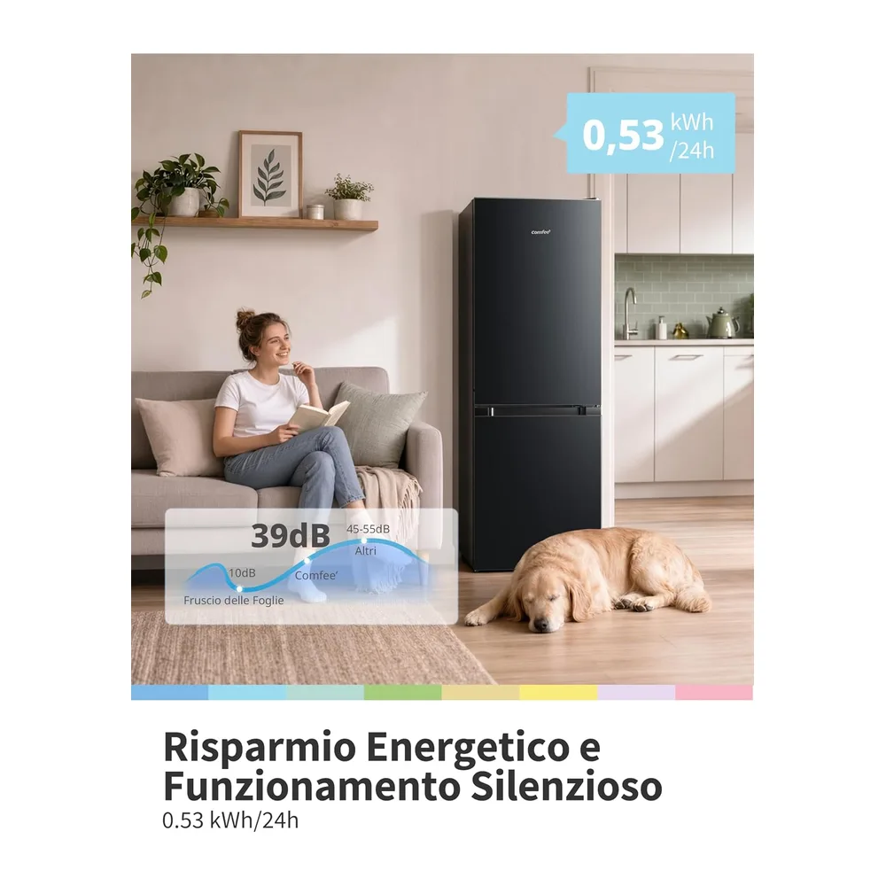COMFEE' 174L Frigorifero Combinato, Low Frost, RCB169DK2(E) [Classe di efficienza energetica E] — 5
