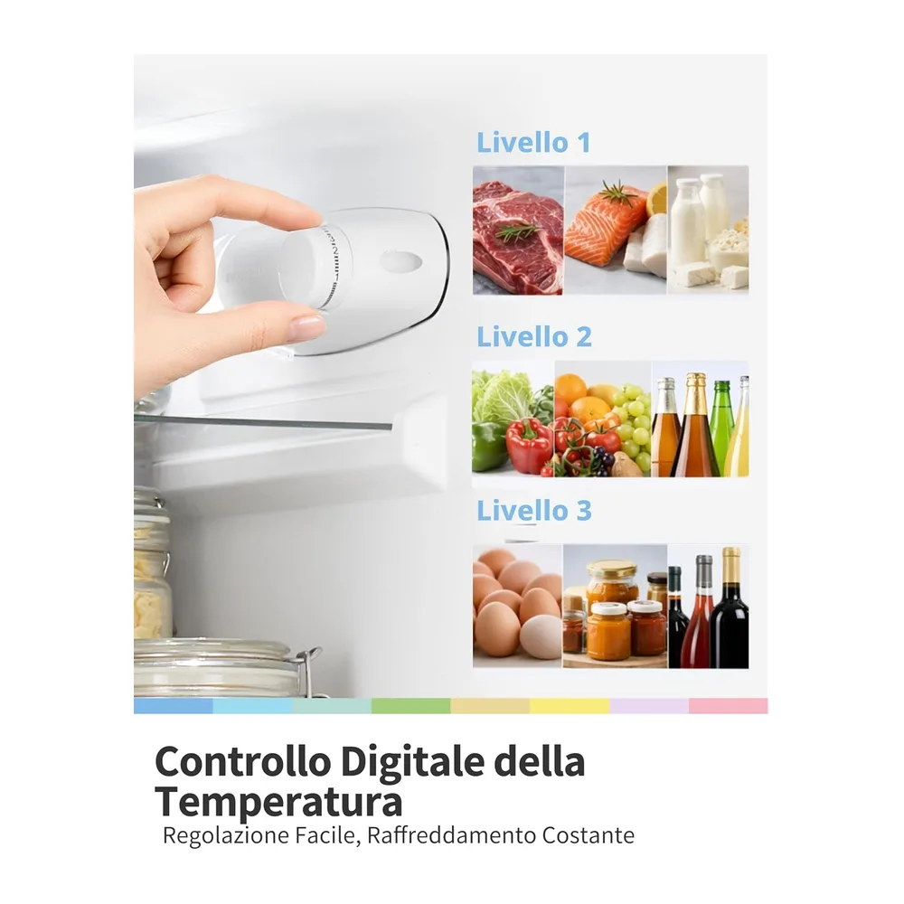 COMFEE' 174L Frigorifero Combinato, Low Frost, RCB169DK2(E) [Classe di efficienza energetica E] — 6