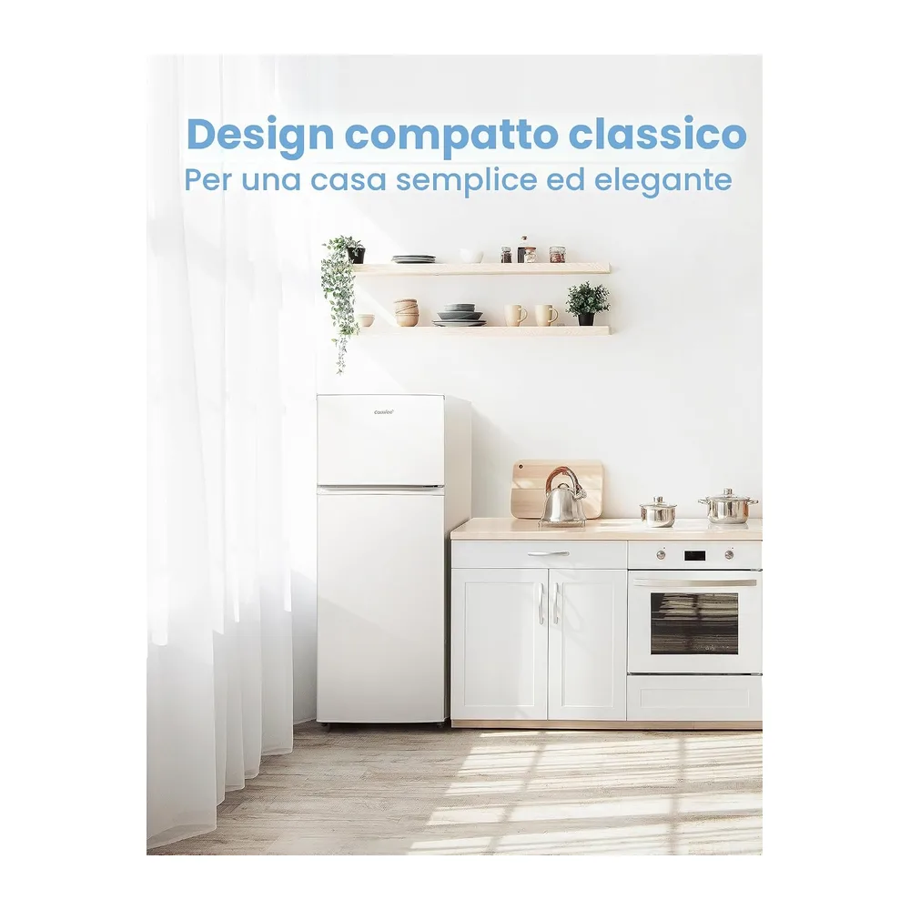 COMFEE' RCT284WH2A frigorifero con congelatore/congelatore superiore/176 kWh/anno/143cm Altezza/Luce — 6