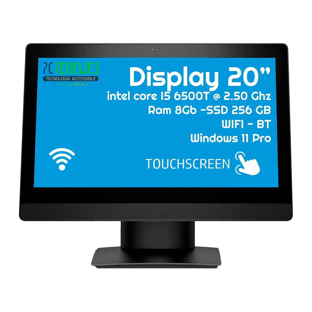 PcRenewed All-in-One Touch Screen Intel I5 6500 8GB SSD 240 Windows 11 Desktop 20" Wi-Fi