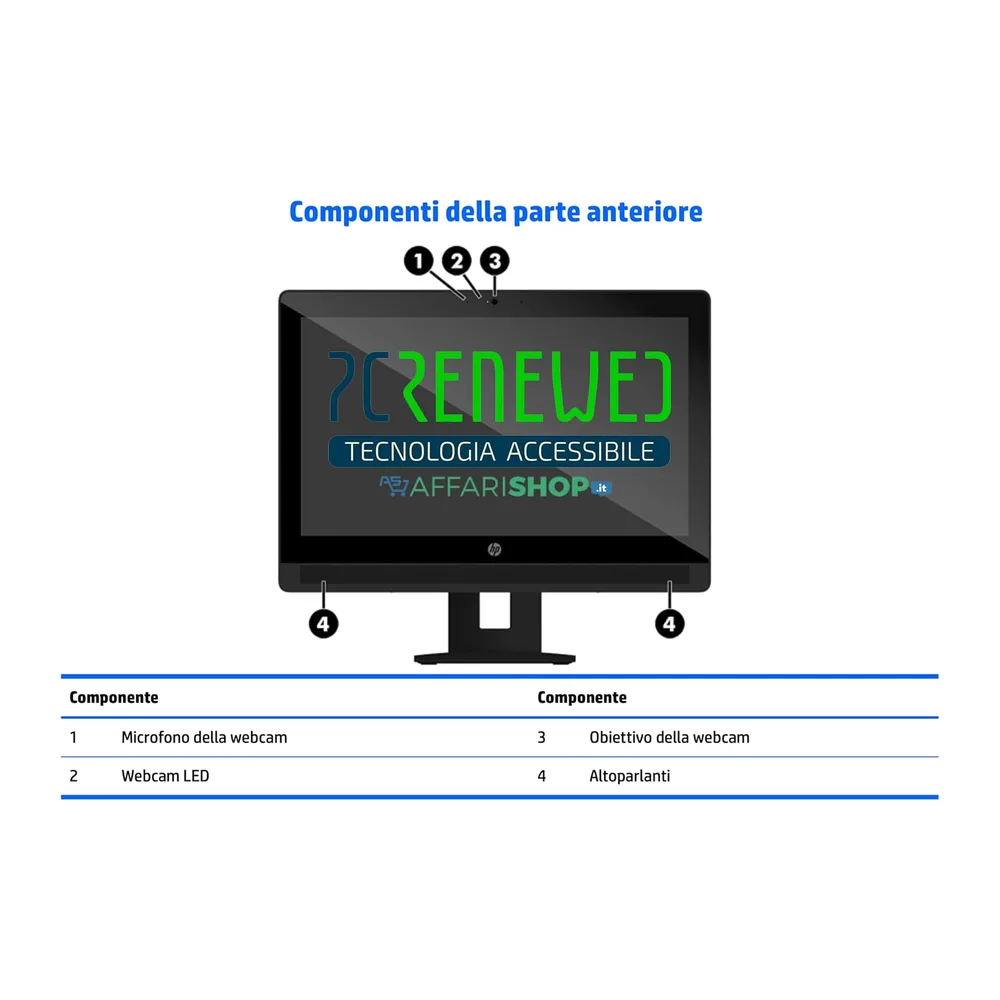 PcRenewed All-in-One Touch Screen Intel I5 6500 8GB SSD 240 Windows 11 Desktop 20" Wi-Fi — 2
