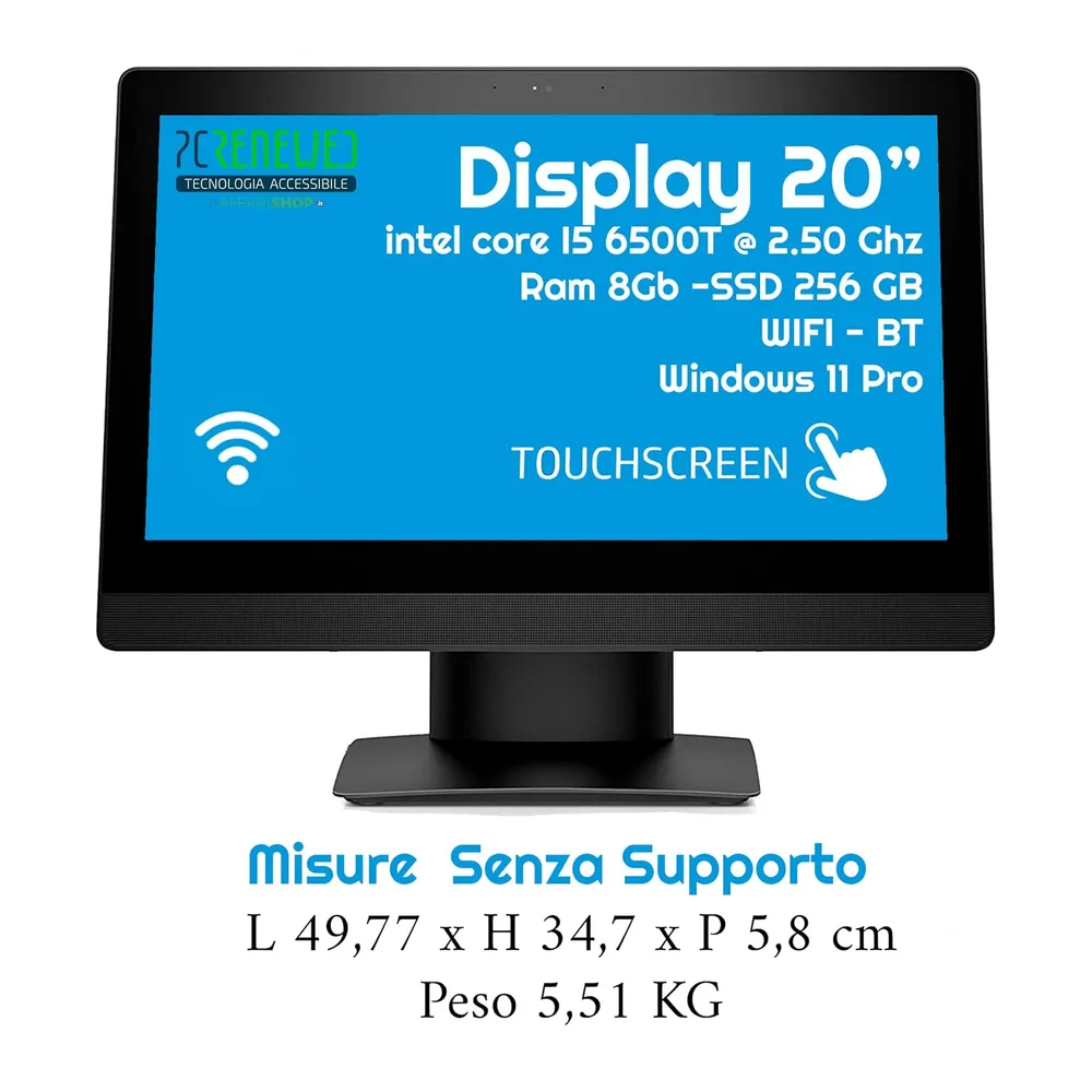 PcRenewed All-in-One Touch Screen Intel I5 6500 8GB SSD 240 Windows 11 Desktop 20" Wi-Fi — 5