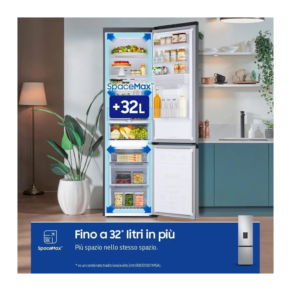 Samsung Frigorifero Combinato EcoFlex AI RB38C634DSA/EF con Dispenser dell'Acqua — 5