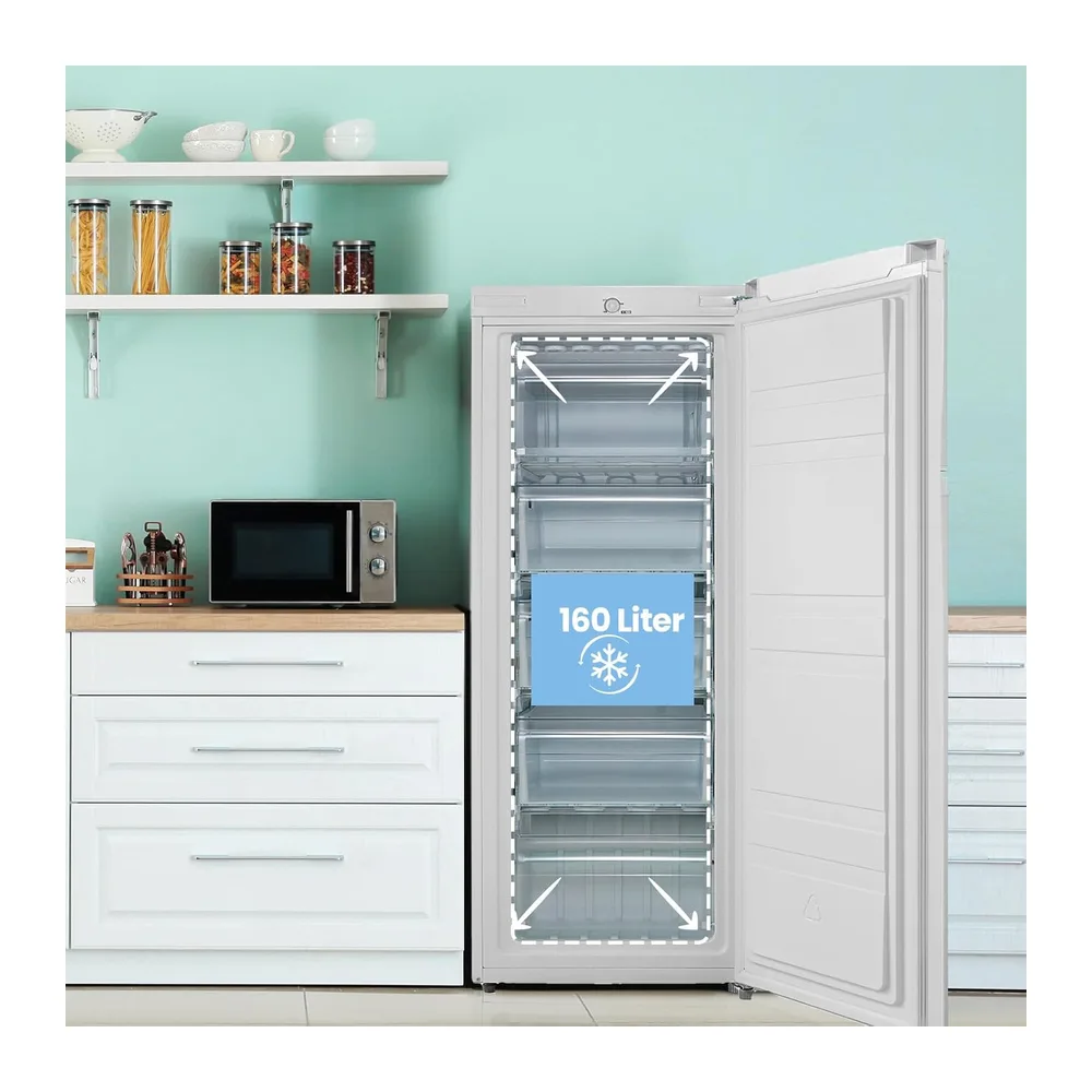 COMFEE' Congelatore Verticale a Cassetti Monoporta 160L con 5 Cassetti [Classe di efficienza energetica E] — 3