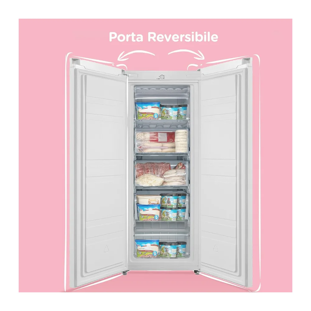 COMFEE' Congelatore Verticale a Cassetti Monoporta 160L con 5 Cassetti [Classe di efficienza energetica E] — 4