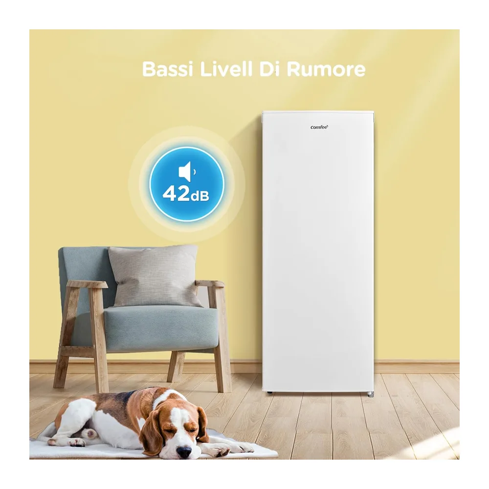 COMFEE' Congelatore Verticale a Cassetti Monoporta 160L con 5 Cassetti [Classe di efficienza energetica E] — 6