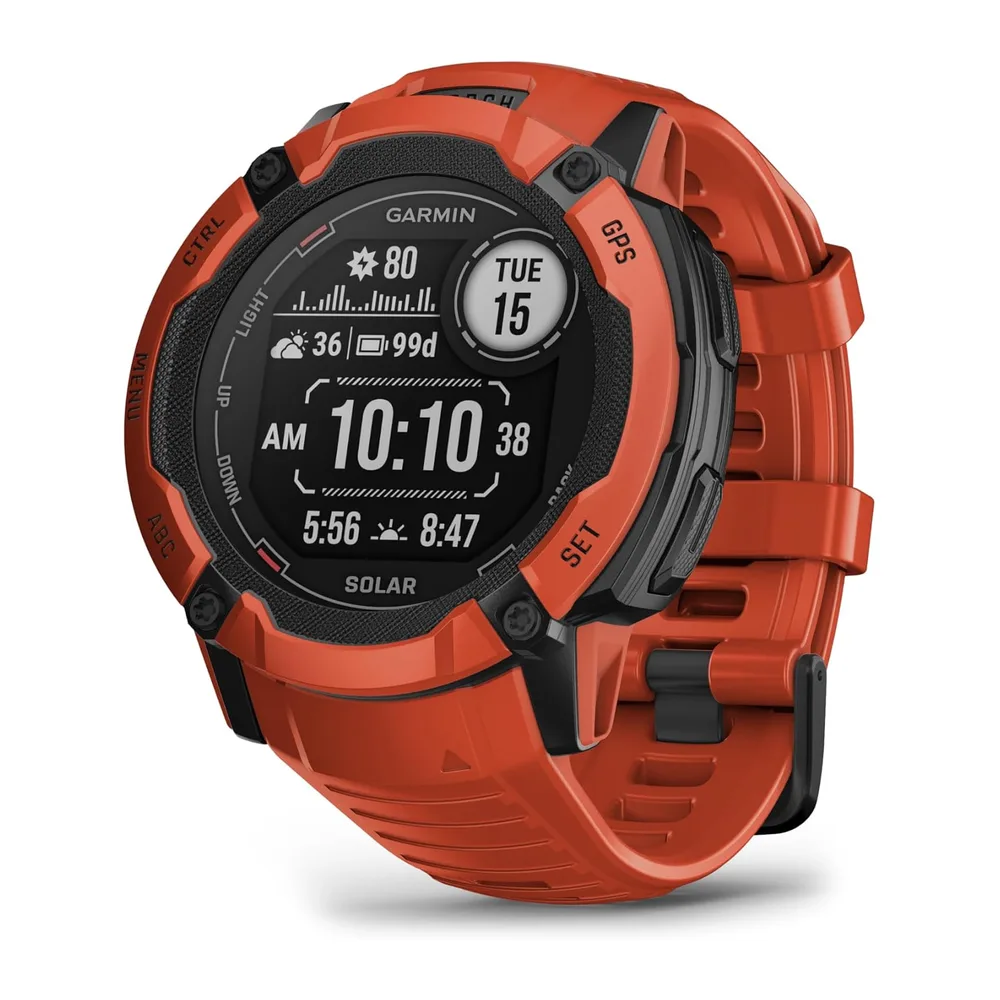 Garmin Instinct 2X Solar 2,79 cm (1.1") MIP 50 mm Numérique 176 x 176 pixels Écran tactile Rouge GPS