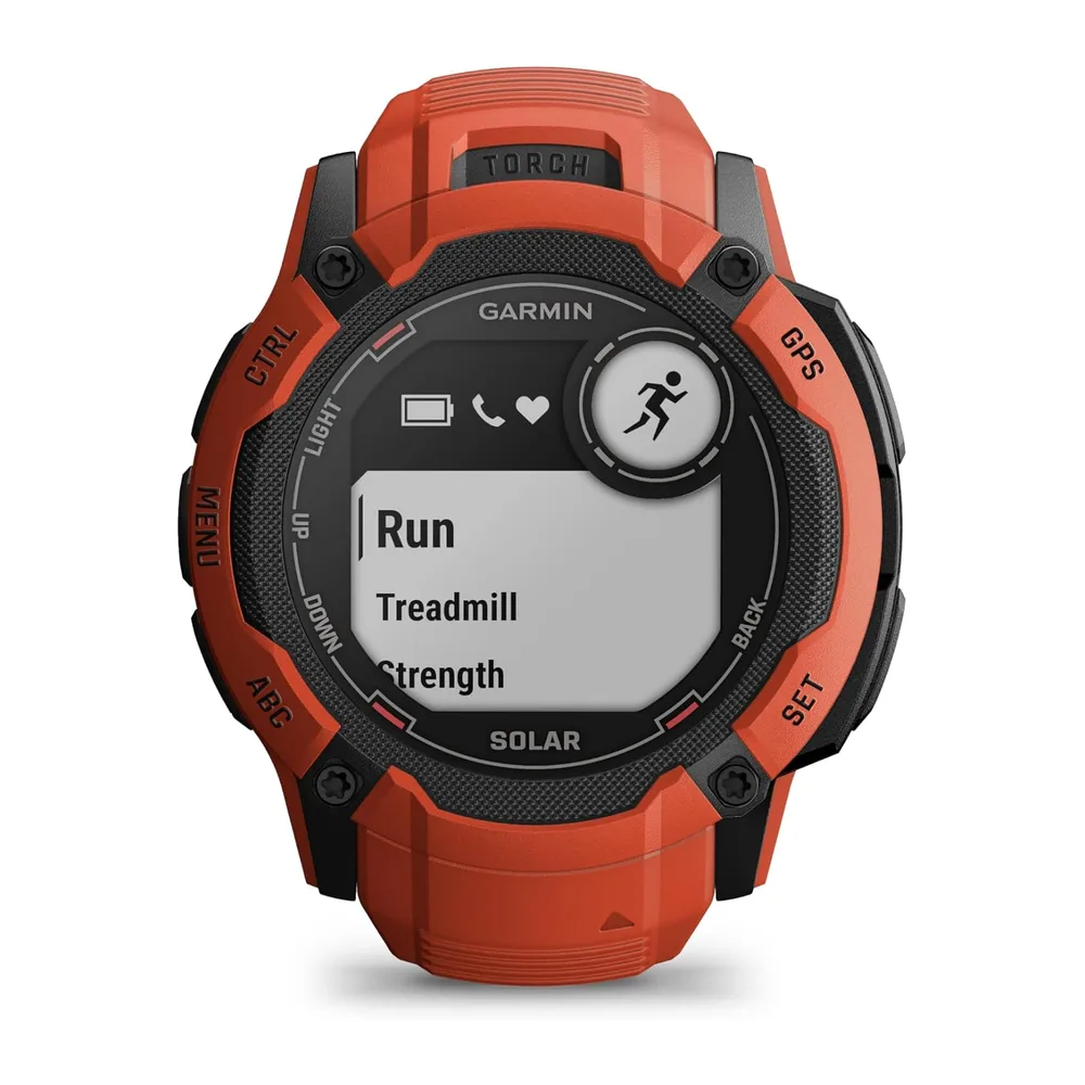 Garmin Instinct 2X Solar 2,79 cm (1.1") MIP 50 mm Numérique 176 x 176 pixels Écran tactile Rouge GPS — 4