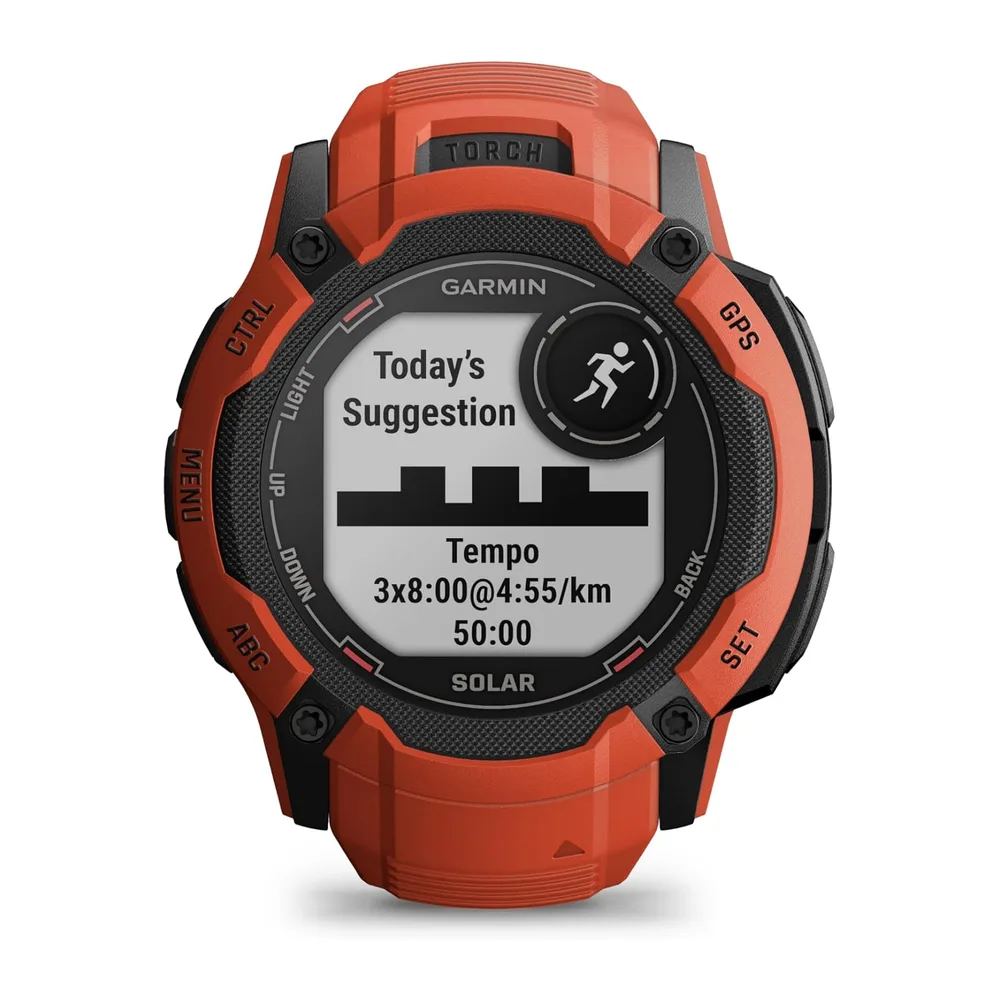 Garmin Instinct 2X Solar 2,79 cm (1.1") MIP 50 mm Numérique 176 x 176 pixels Écran tactile Rouge GPS — 6