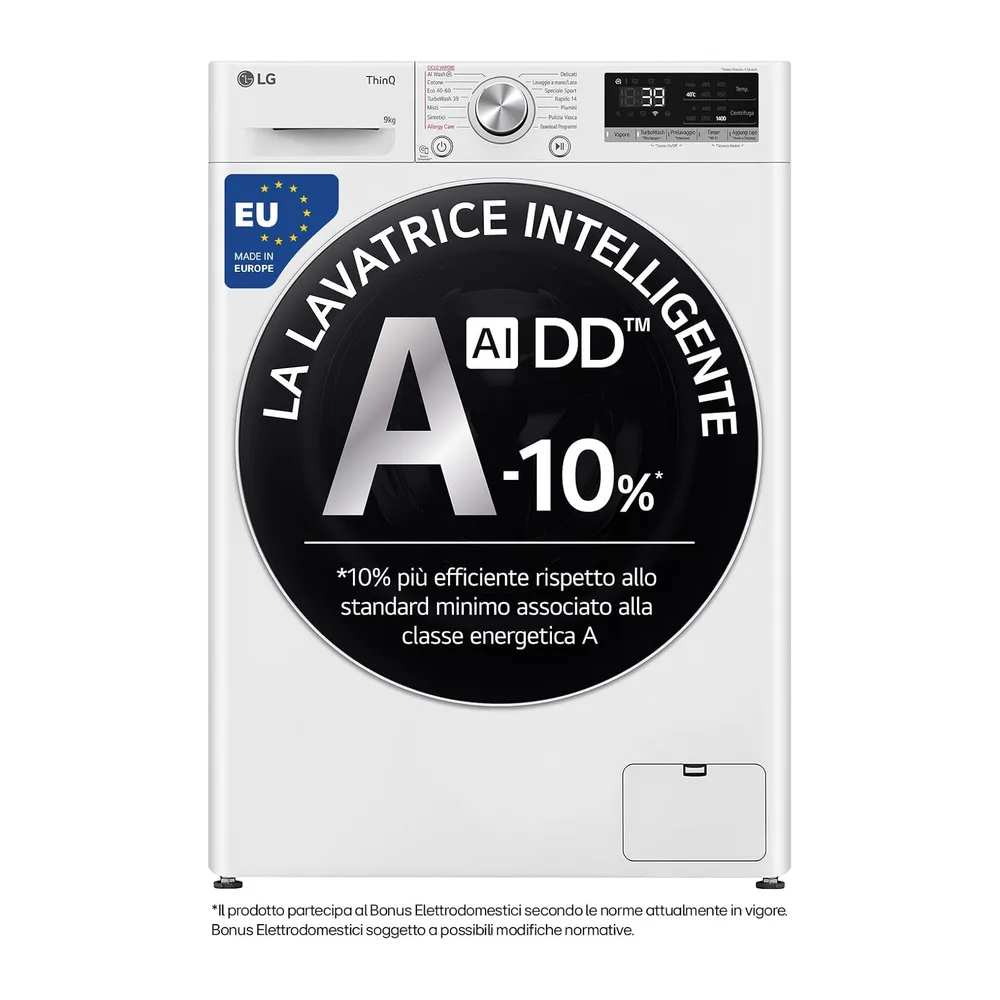 LG AI DD F4R709TAIDD Lavatrice 9kg Classe A -10%