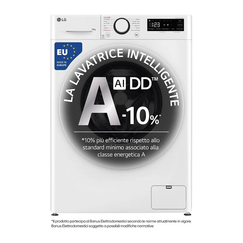 LG AI DD F4R3010NSWW Lavatrice Classe A -10%