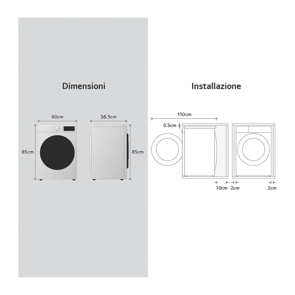 LG AI DD F4R3011NSWB Lavatrice Classe A -10% — 4