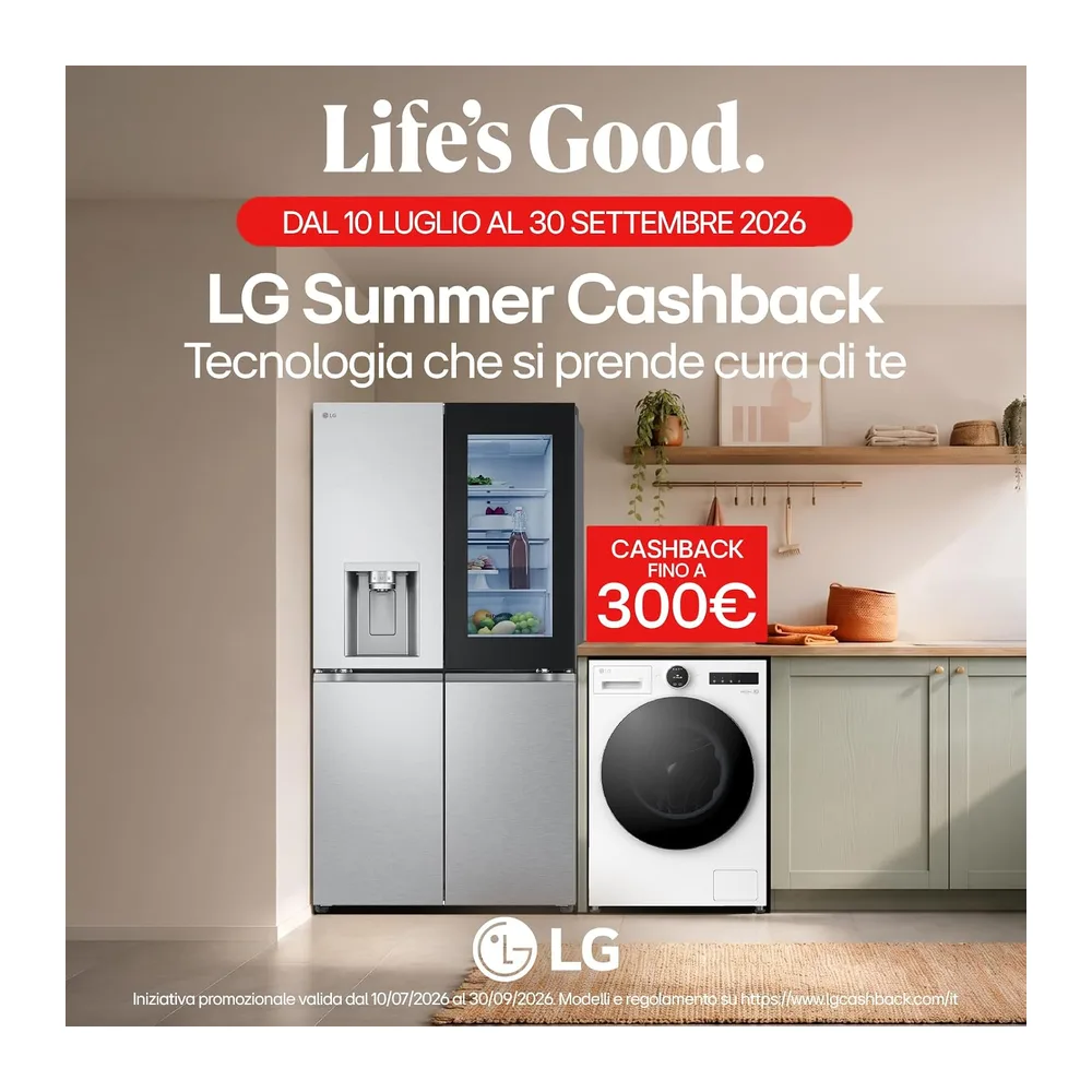 LG AI DD D4R5010TSWS Lavasciuga 10 / 6kg Serie R5 Classe A-10%/D — 3