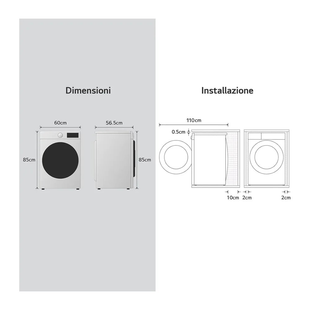 LG AI DD F4R9009TPWC Lavatrice 9kg Classe A -40% — 2
