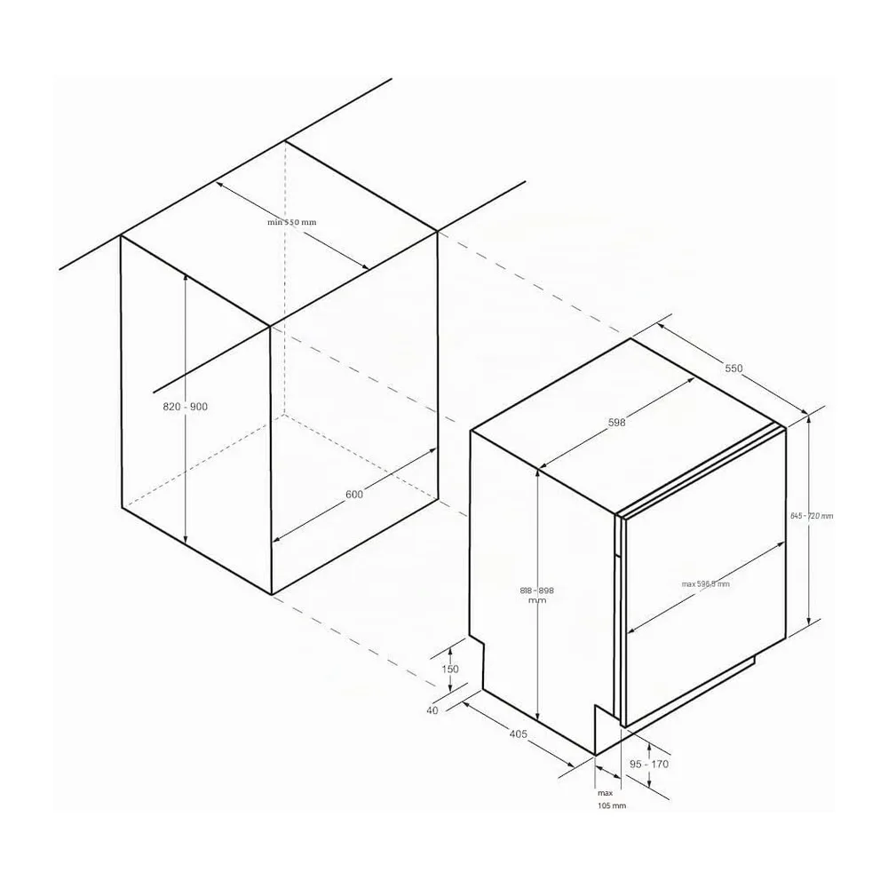 Candy CI4C6F0PA / Lavastoviglie completamente integrata / 60 cm Funzione Wi-Fi (hon) / 14 — 6