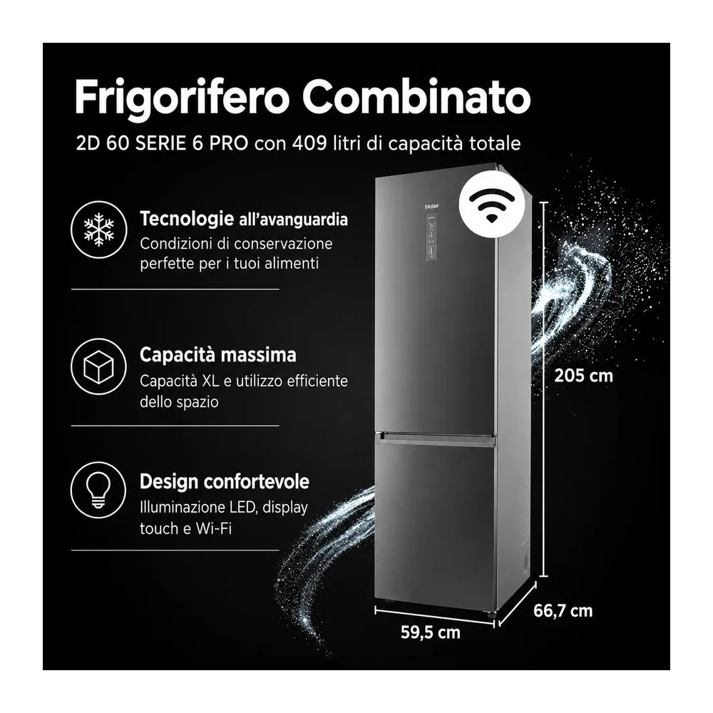 Haier 2D 60 Serie 5 Pro Frigorifero Combinato 409 Litri — 3