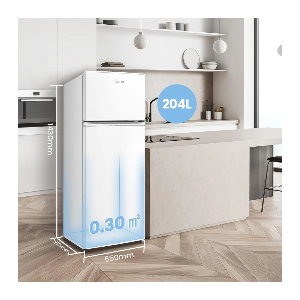 Midea 204L Frigo Doppia Porta, Compressore Inverter, MERT210FGE01 [Classe di efficienza energetica E] — 3