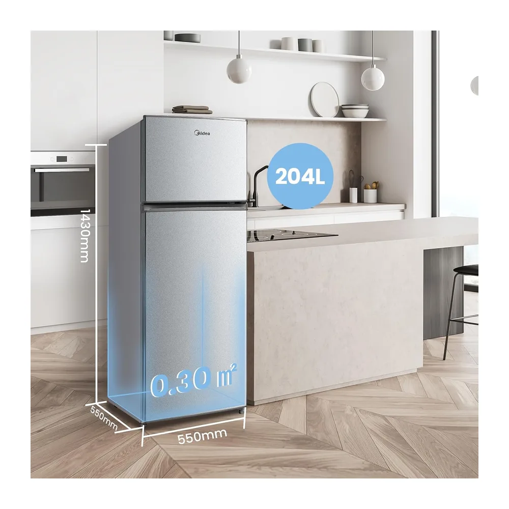 Midea 204L Frigo Doppia Porta, Compressore Inverter, MERT210FGE50 [Classe di efficienza energetica E] — 2