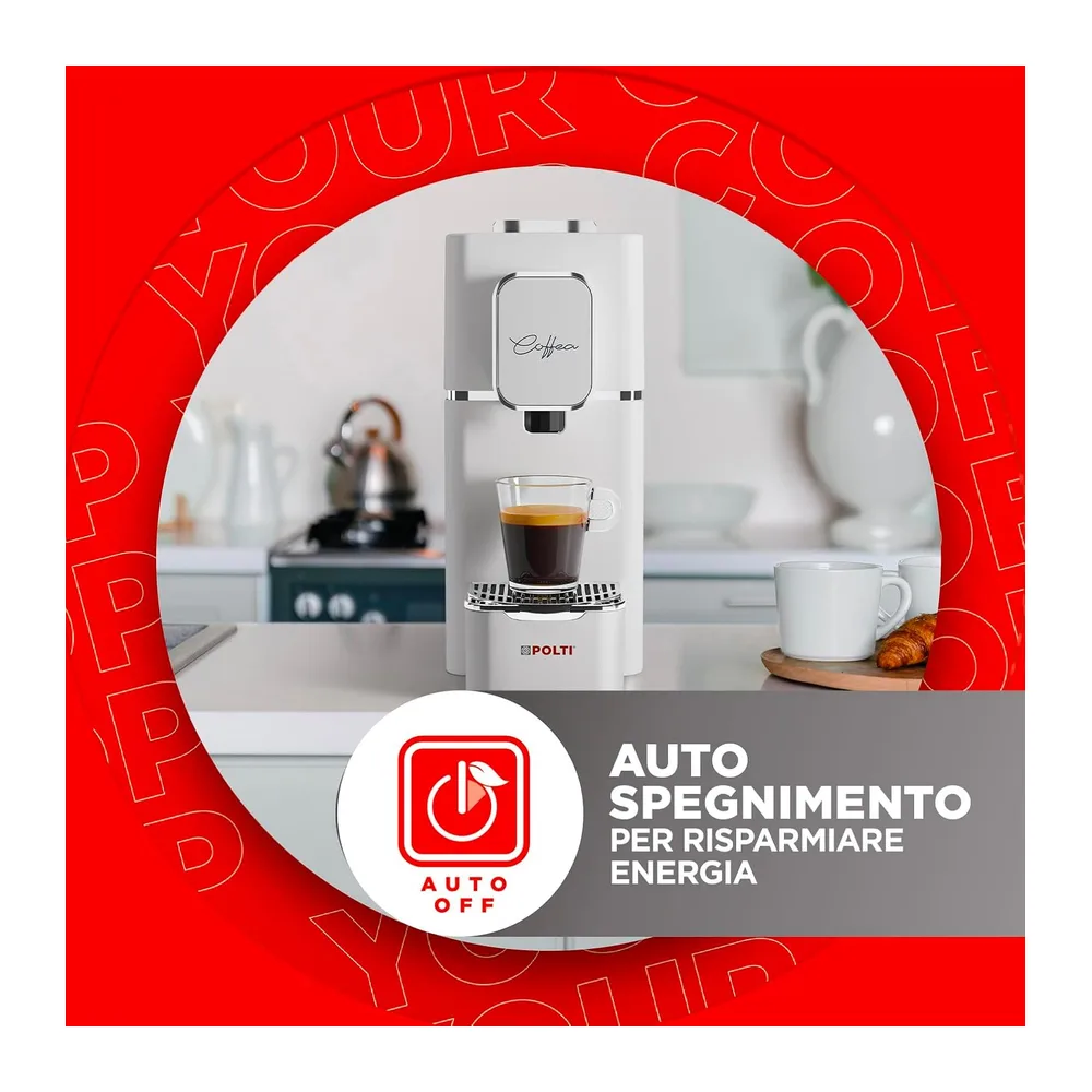 Polti Coffea S15W, Macchina per Caffè Espresso a Cialde E.S.E. da 44 mm — 6