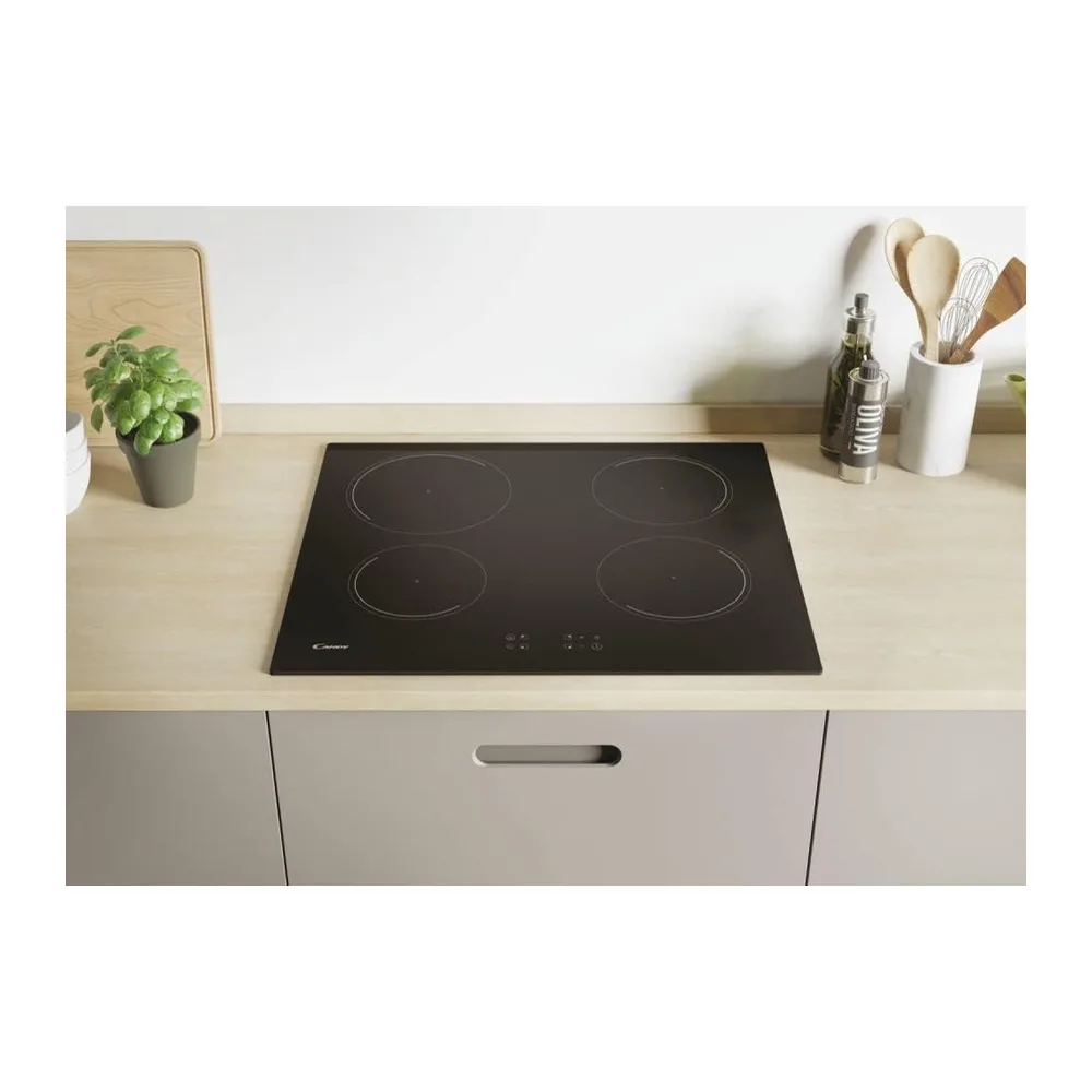Candy Idea KRCDJ642 Nero Da incasso 59 cm Piano cottura a induzione 4 Fornello(i) [Classe di efficienza — 2