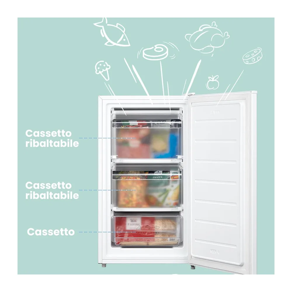 COMFEE' Congelatore a Cassetti 60L Dispone Cassetto Ribaltabile — 3