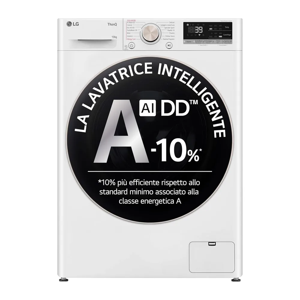 LG AI DD F4R7010TSWG Lavatrice 10 kg Classe A -10%