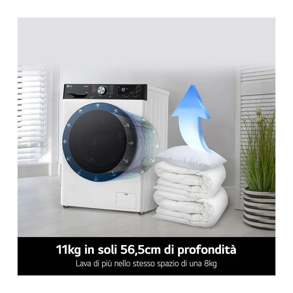 LG AI DD F4R7010TSWG Lavatrice 10 kg Classe A -10% — 5