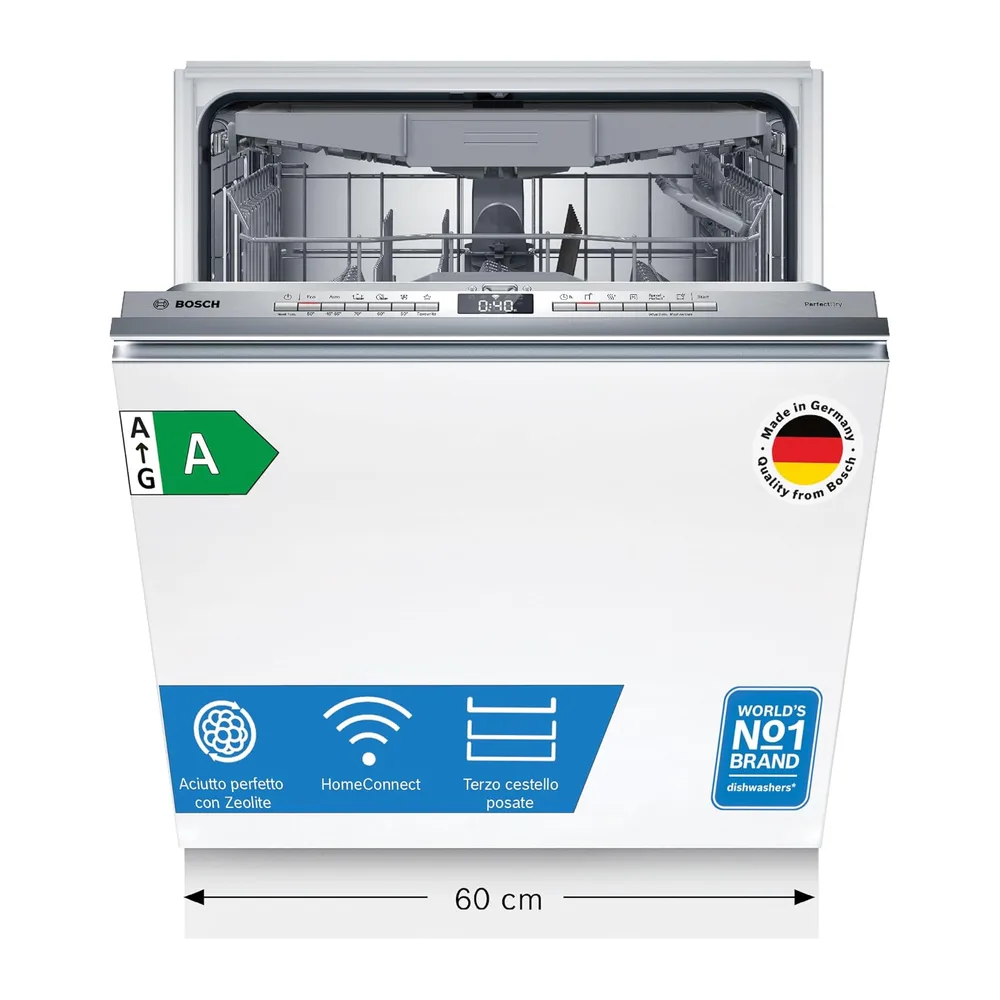 Bosch SMV6YCX02E Serie 6 Lavastoviglie incasso a scomparsa totale [Classe di efficienza energetica A]