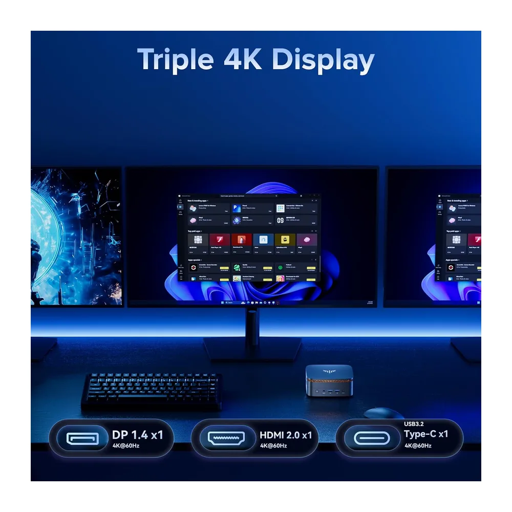 NiPoGi Pinova P1 Mini PC ΑΜD 4300U(Max 3.7GHz — 5