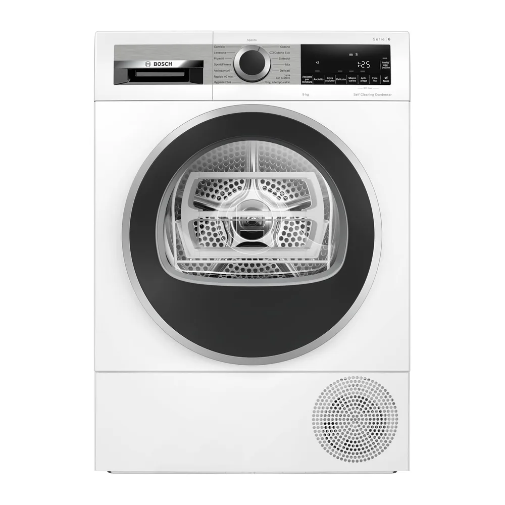 Bosch WQG245D0IT Serie 6 Asciugatrice a pompa di calore 9kg Bianco [Classe di efficienza energetica C]