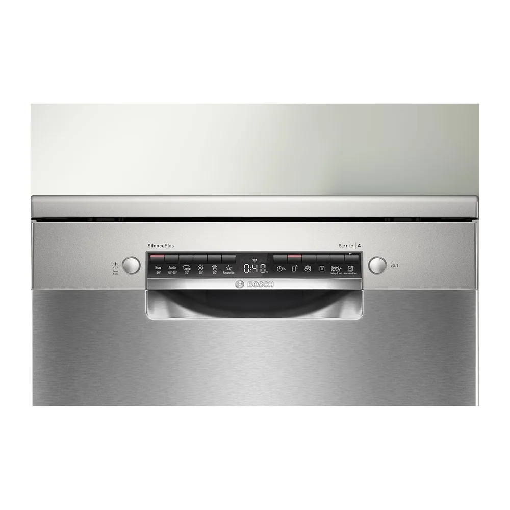 Bosch Serie 4, lavastoviglie indipendente, 60 cm, Silver Inox, SMS4EMI06E [Classe di efficienza energetica B] — 2