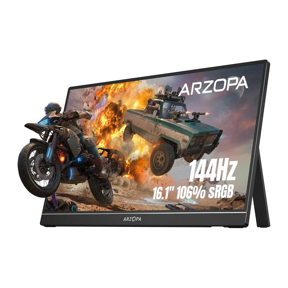 ARZOPA Monitor Portatile 16.1" 144Hz FHD 1920×1080 IPS