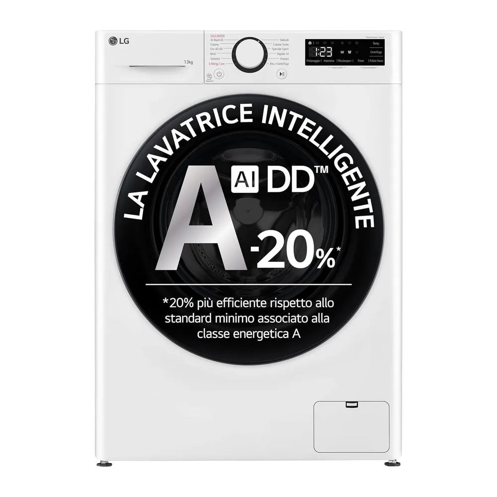 LG AI DD F4R3013NSWB Lavatrice a Carica Frontale 13kg Serie R3