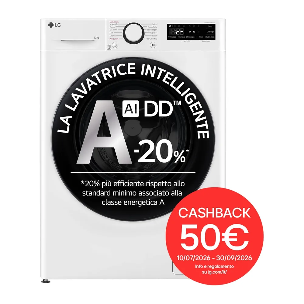 LG AI DD F4R3013NSWB Lavatrice a Carica Frontale 13kg Serie R3 — 2