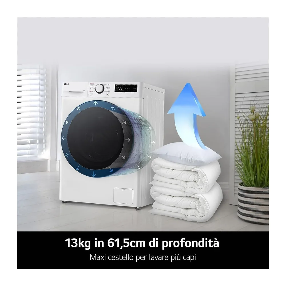 LG AI DD F4R3013NSWB Lavatrice a Carica Frontale 13kg Serie R3 — 6