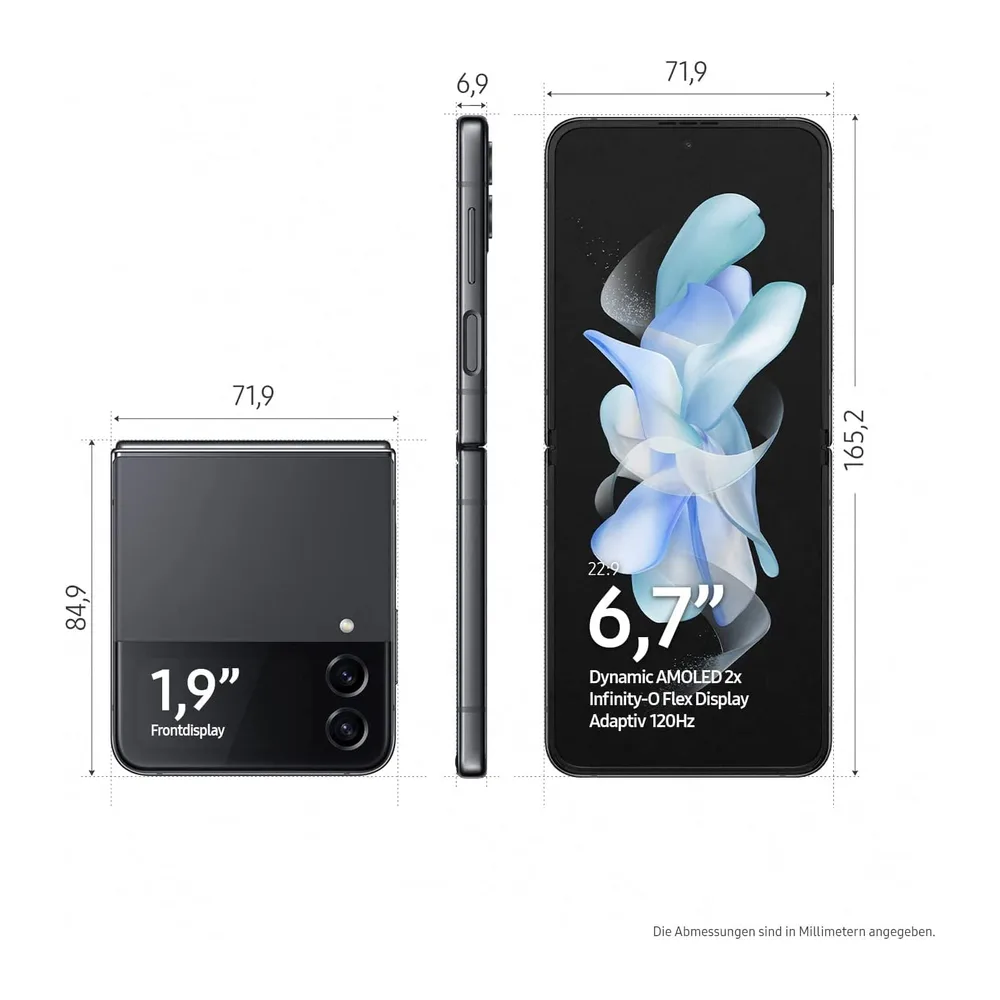 Samsung F721B Galaxy Z FLIP 4 5G, 128GB 8GB RAM, Graphite (Ricondizionato) — 2