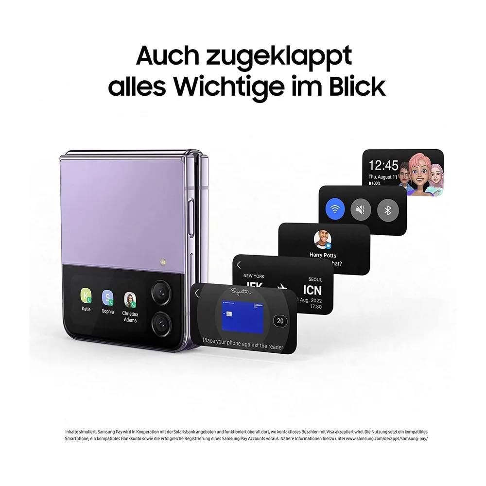 Samsung F721B Galaxy Z FLIP 4 5G, 128GB 8GB RAM, Graphite (Ricondizionato) — 3