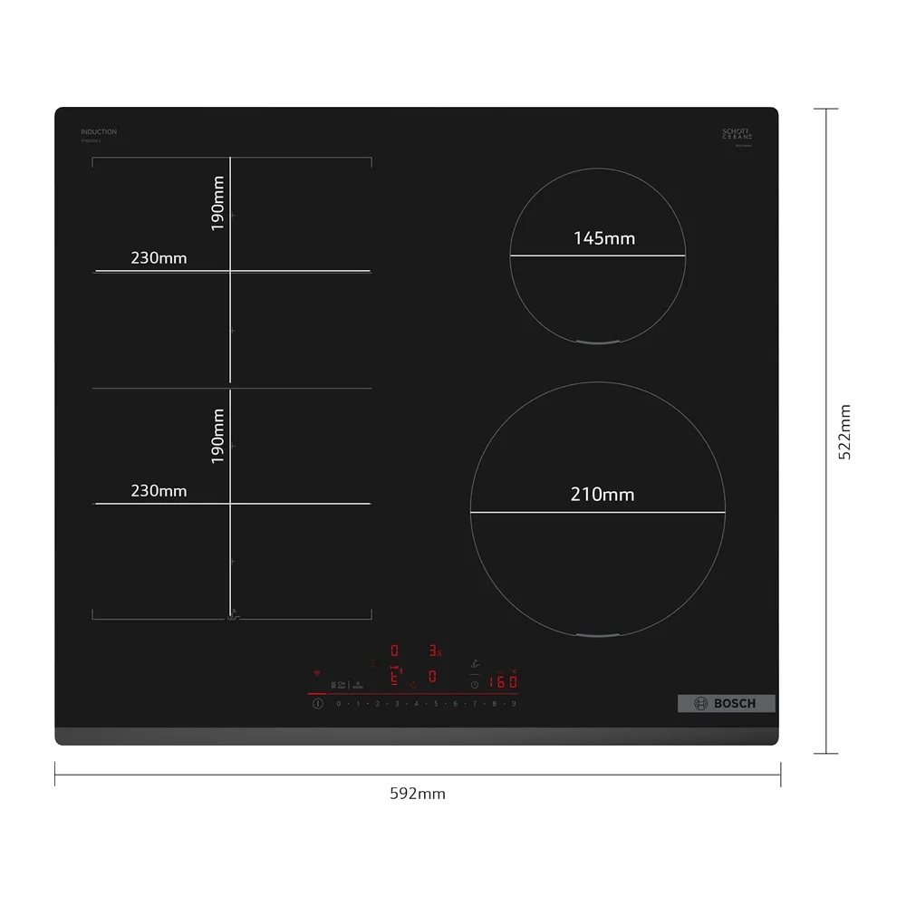 Bosch PIX631HC1E Serie 6 Piano cottura a induzione 60cm 4 zone e FlexZone — 2