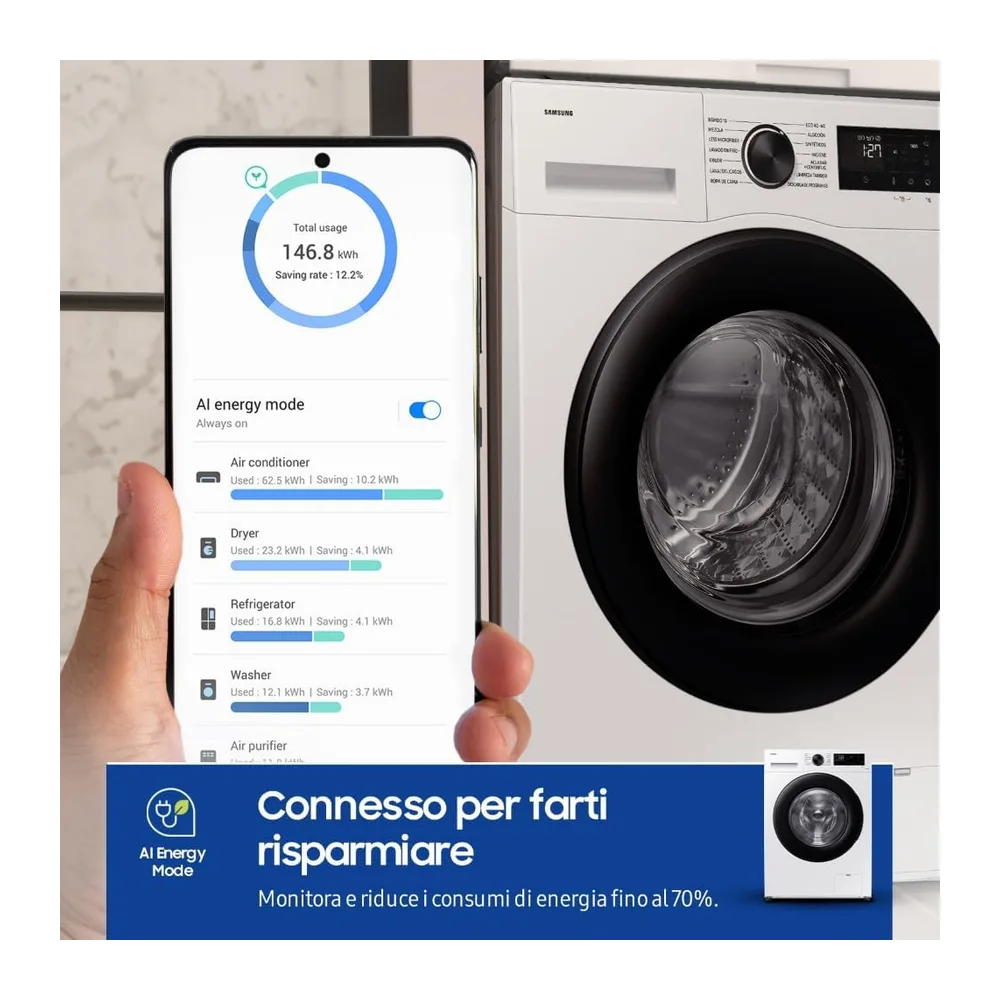 Samsung Lavatrice Crystal Clean WW80CGC04DAEET Libera installazione — 3