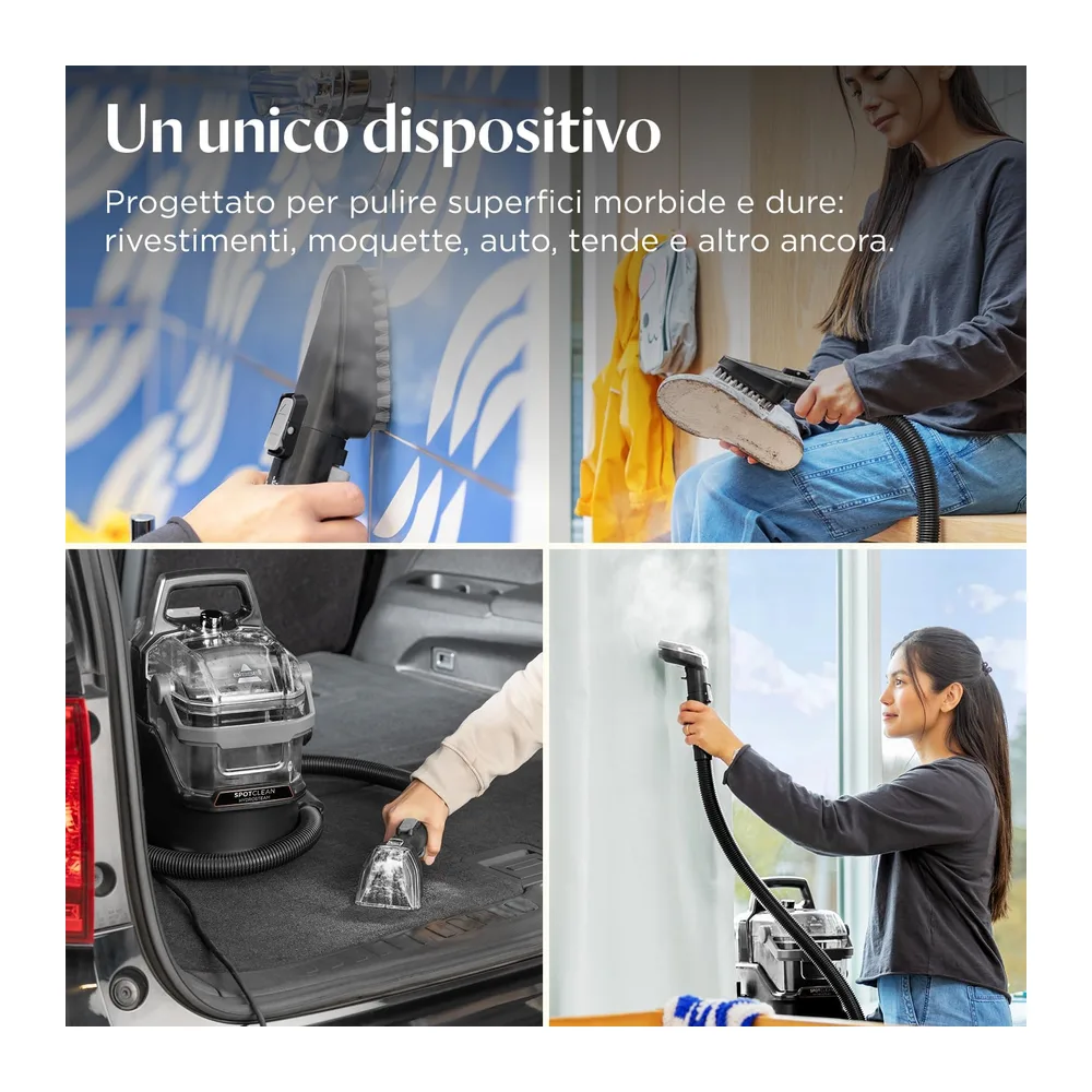 BISSELL SpotClean HydroSteam Lavatappeti 1000W 3689N — 5