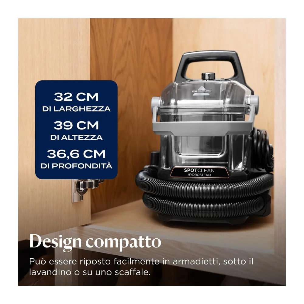 BISSELL SpotClean HydroSteam Lavatappeti 1000W 3689N — 6